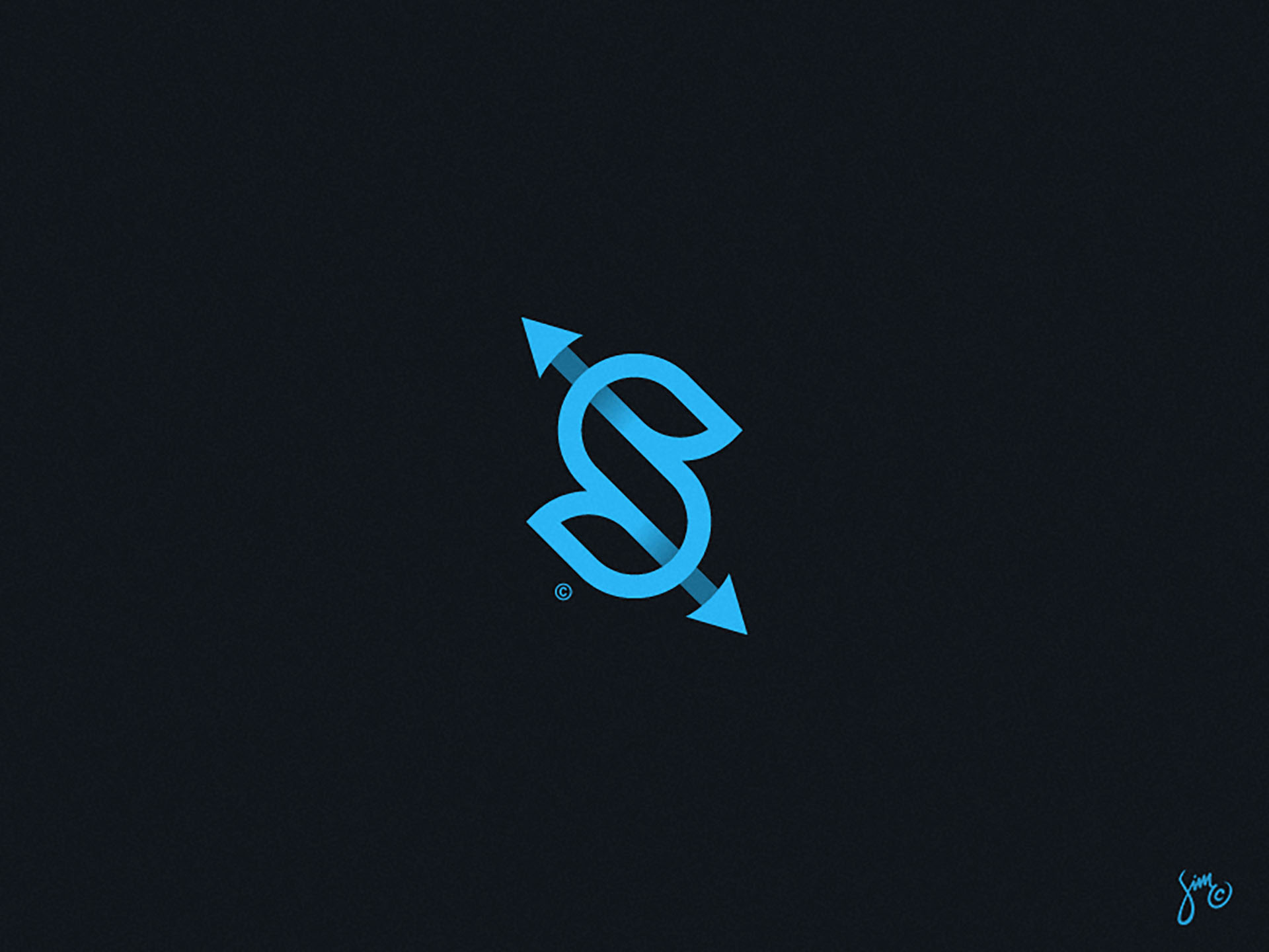 S  Lettermark solid minimal arrow blue letter s symbol mark icon logo.jpg