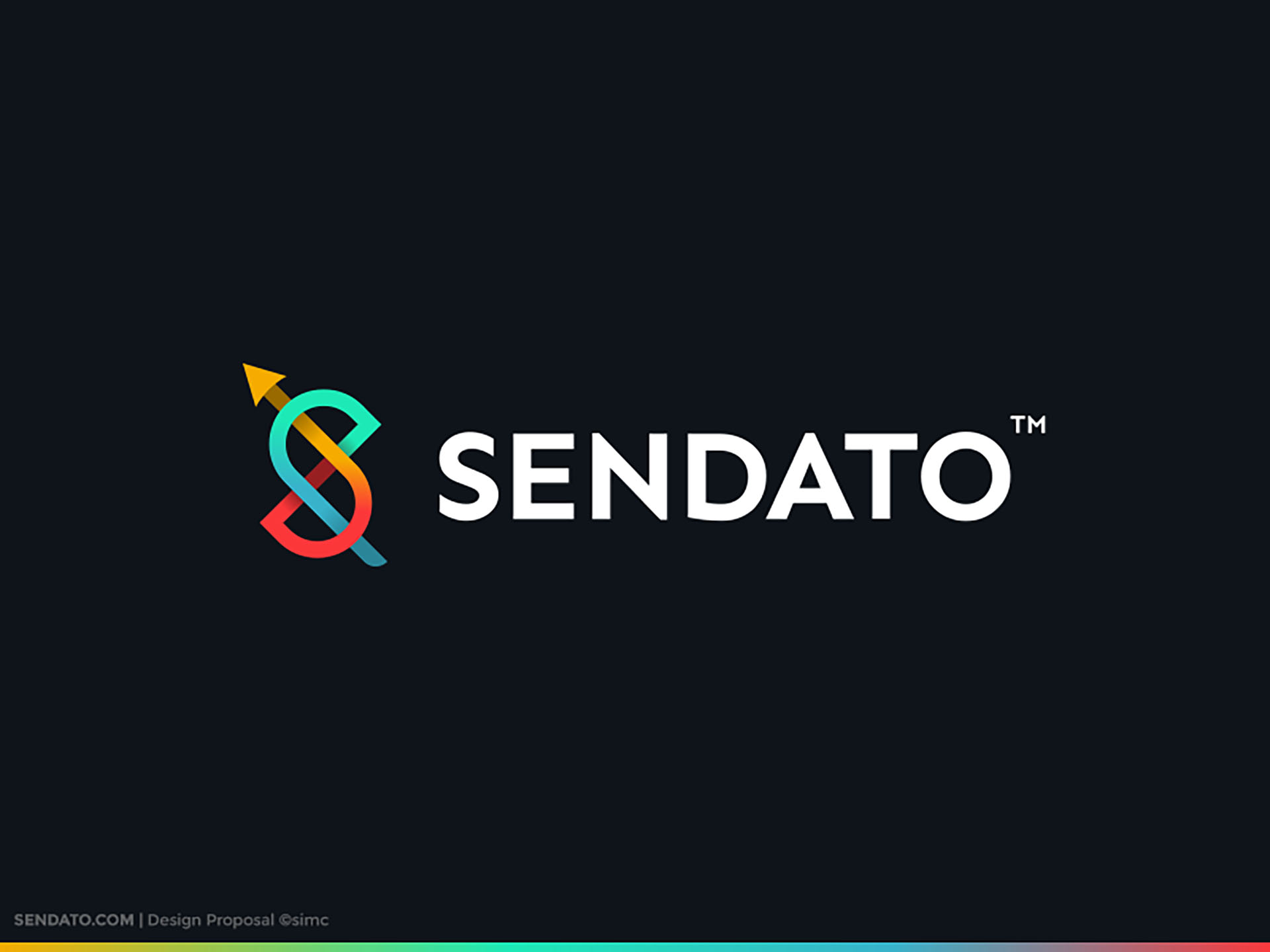 Sendato  Logo Design creative startup logo arrow gradients colorful le.jpg