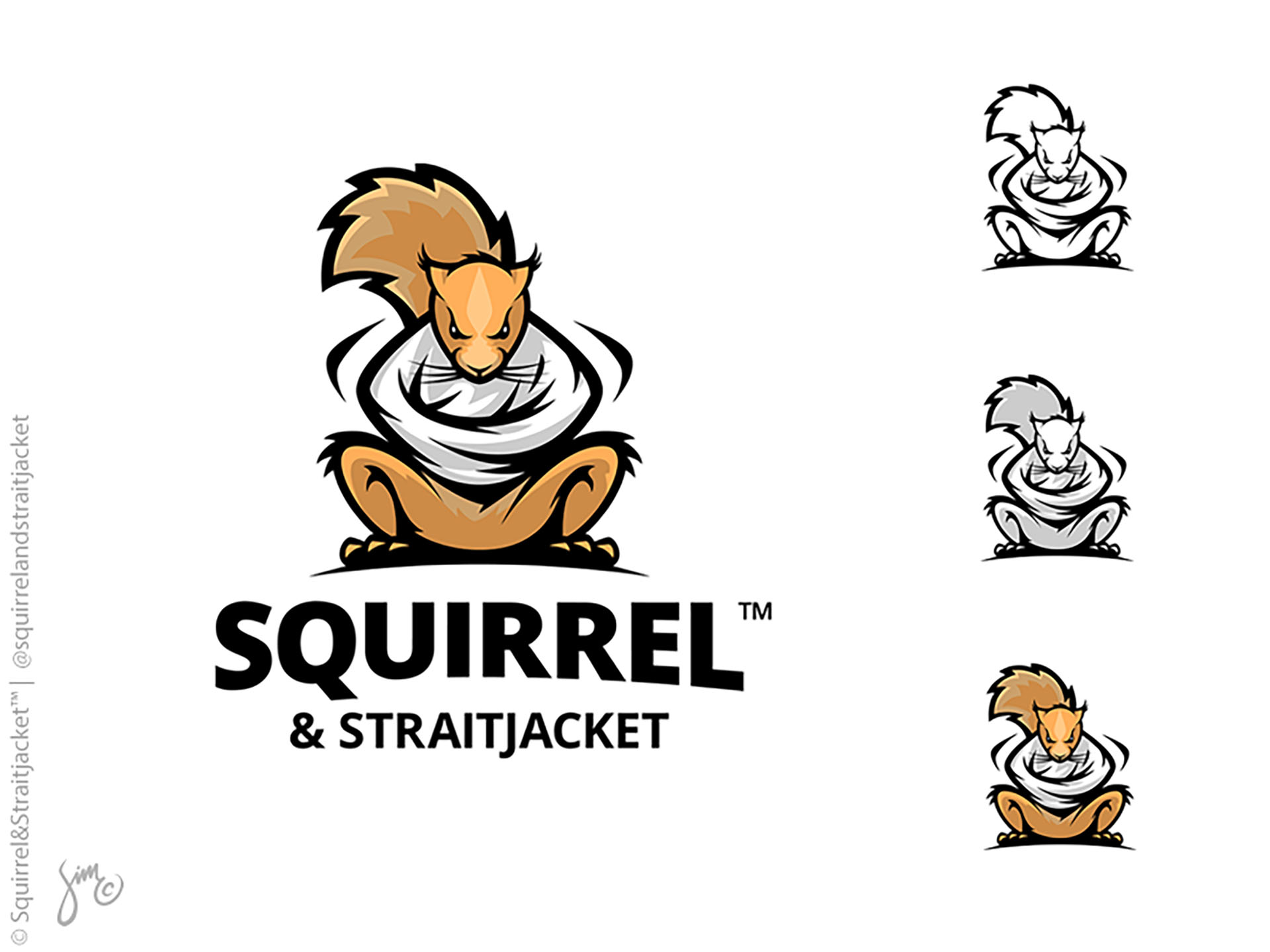 Squirrel  Straitjacket™  Logo Design motivation never give up print st.jpg