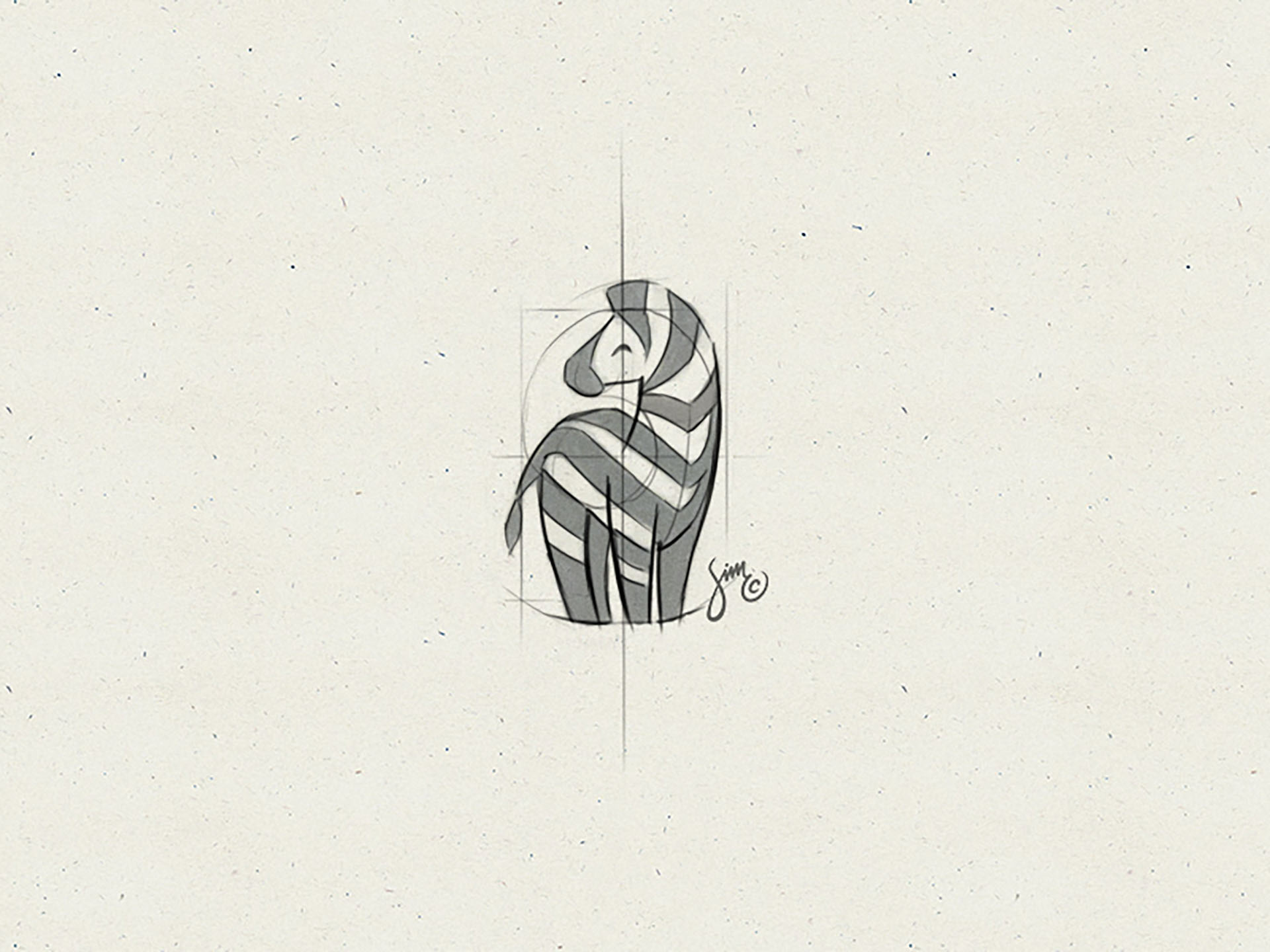 Zebra 9  Sketch animal concept drawing icon logo cute mark negative sp.jpg