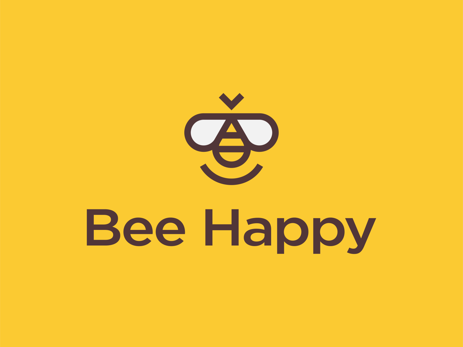 Bee Happy   specs glass icon minimal illustration animal identity mark.png