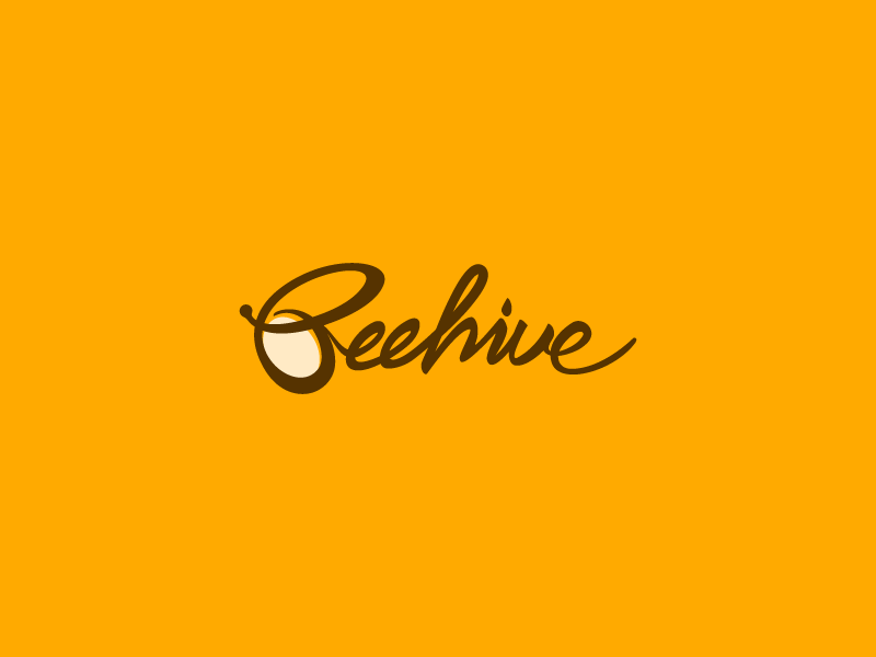 Beehive logo mark symbol fly animal minimal bee identity logotype typo.png