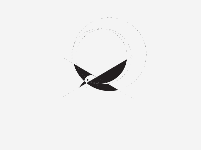 Bird Grid illustration design animal black grid fly mark symbol identi.png