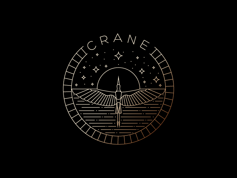 Crane mark illustration logo elegant flying bird fly badge label bird.png