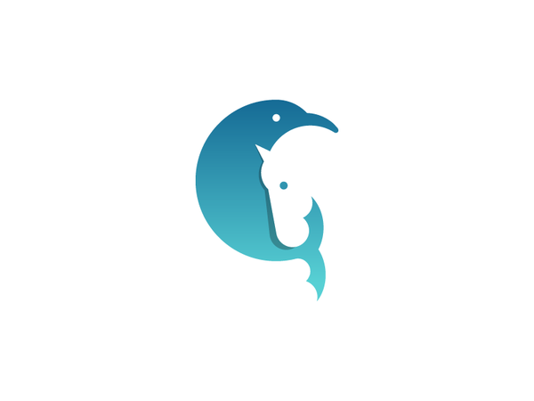 Dolphin + Horse Mark identity brand clever animal logo negative space.png