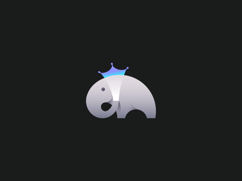Elephant shibu identity symbol mark logo gradient logo animal logo ani.png