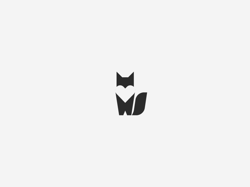 Love Fox icon negative space symbol mark logo animal heart love fox.png