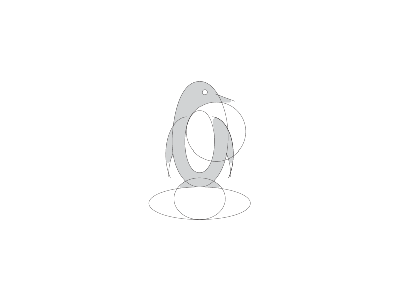 Penguin Grid construction grid penguin animal bird logo illustration m.png