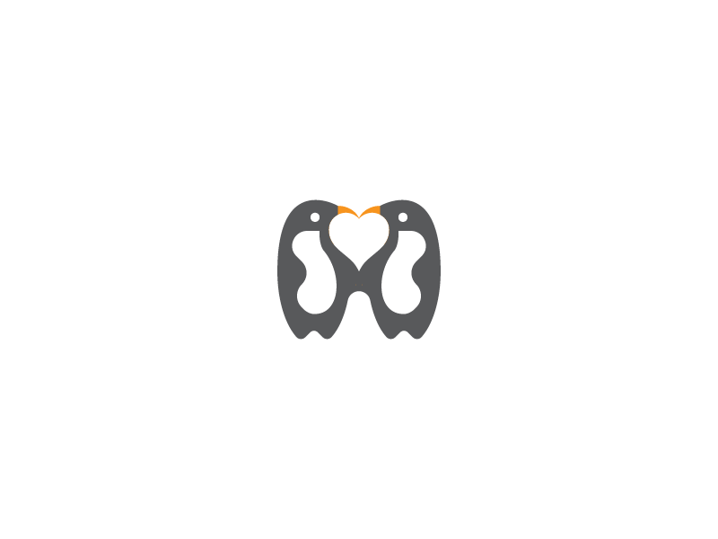 Penguin + Heart negativespace love heart animal bird logo symbol pengu.png