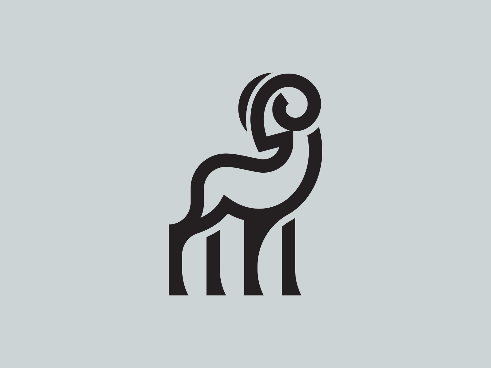 Ram geometic icon identity brand branding minimal mark symbol logo ele.jpg