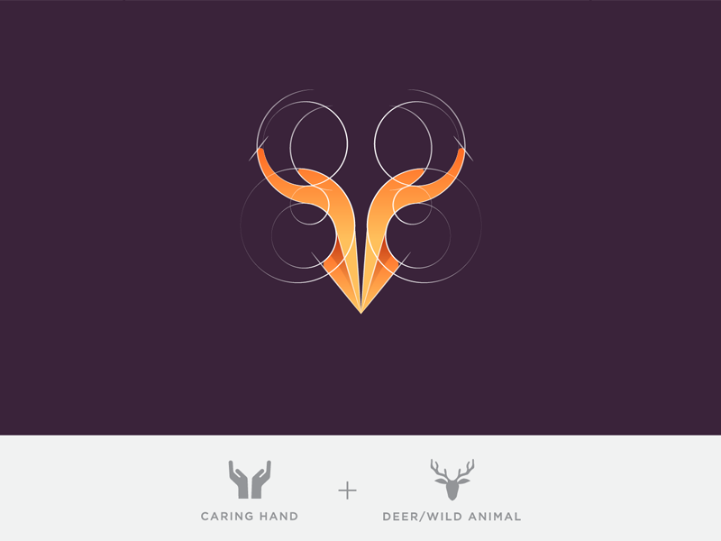 Save Wild Grid construction grid hand deer animal wildlife logo icon s.png