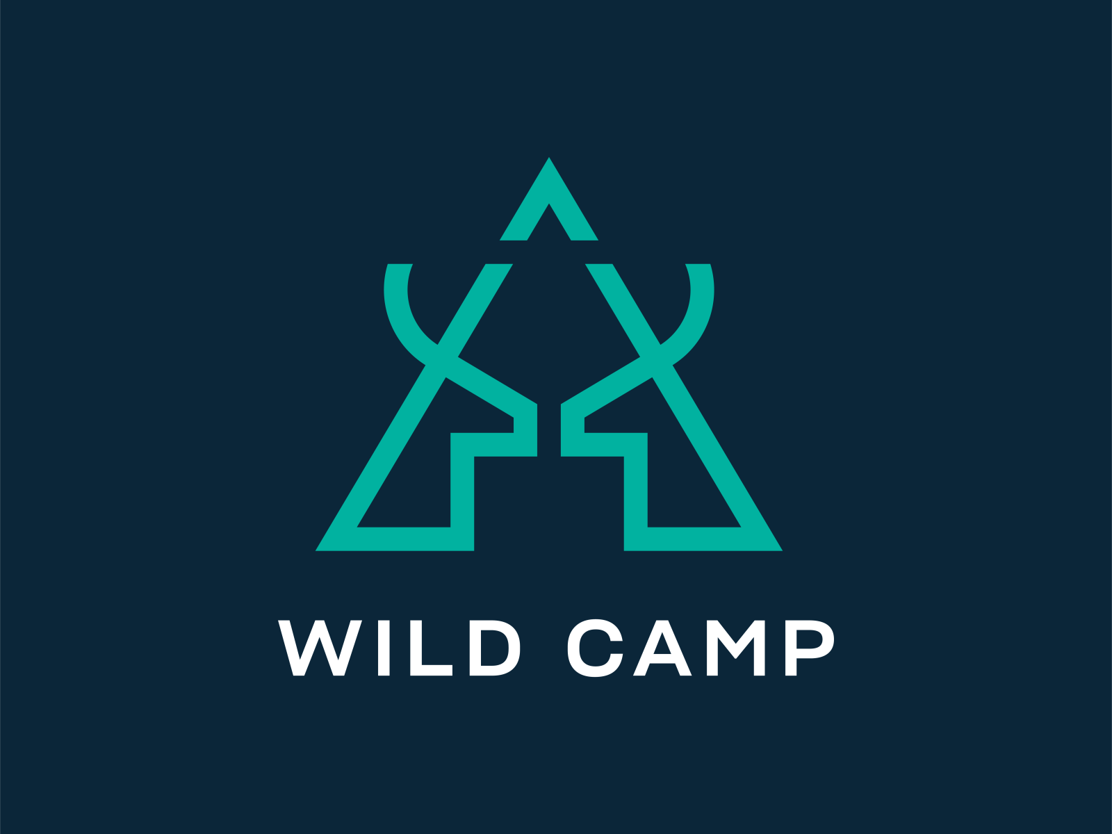 Wild Camp  triangle camping wildlife line branding brand logomark mini.png