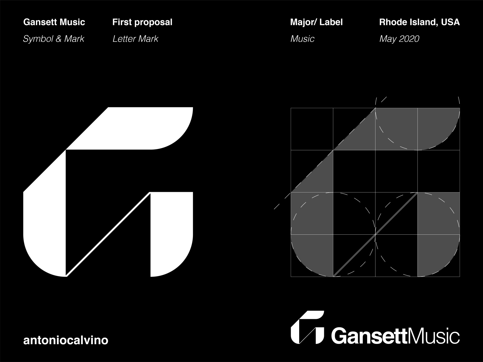 Gansett Music logo mark logo grid grid logo branding letter mark logo.jpg