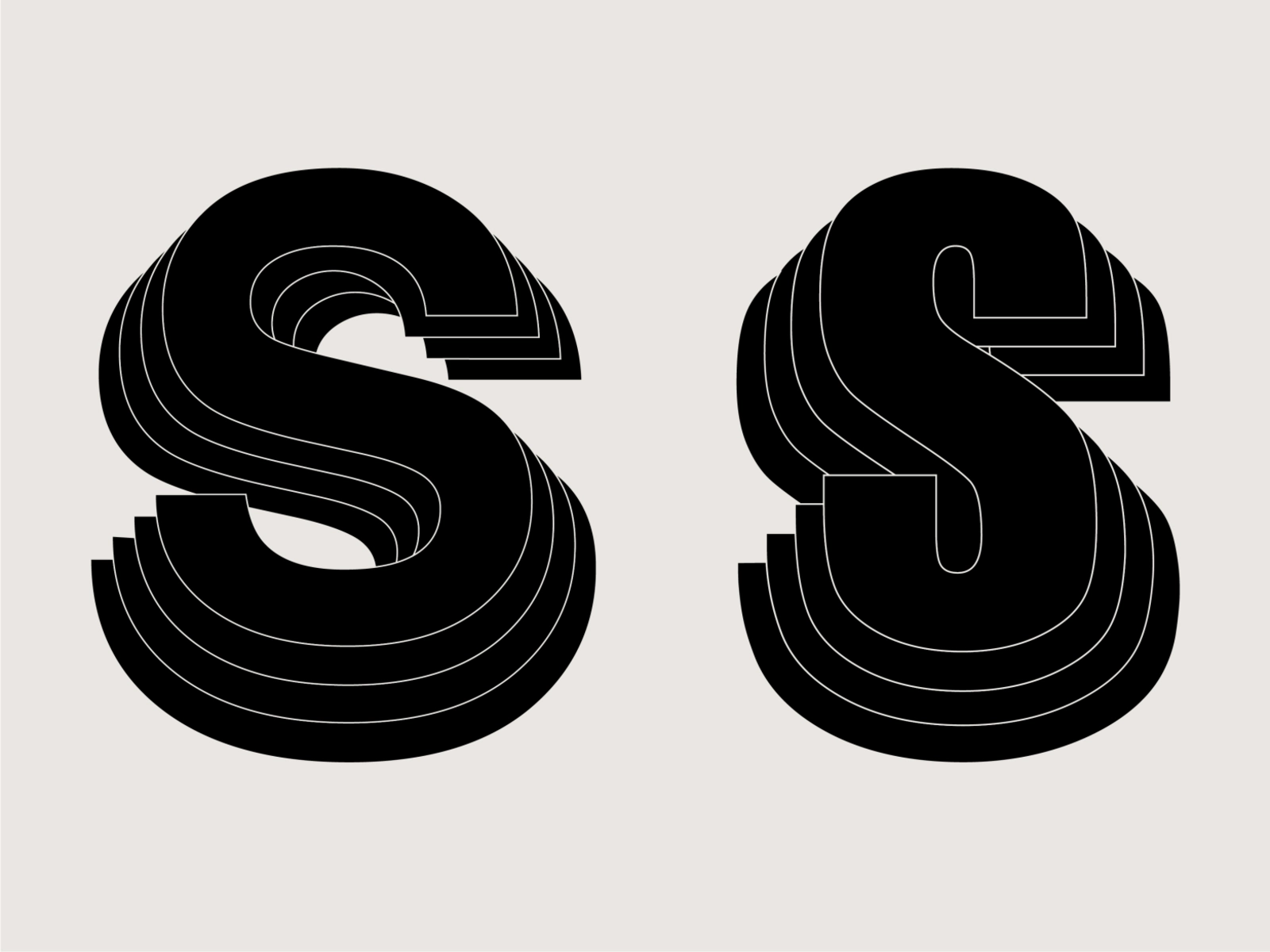 S Lettermarks black monochrome s logo logo s symbol mark branding lett.webp