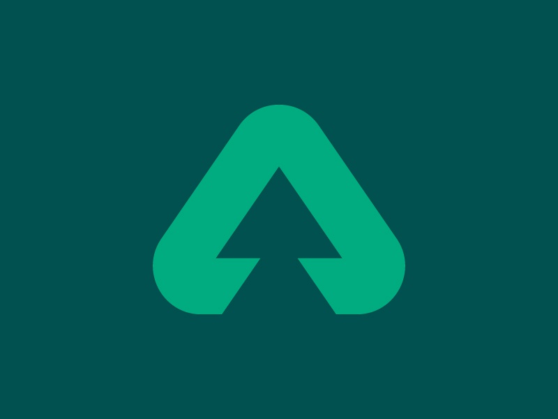 A fir tree logo for Atlas Forest negative space triangle logo timber w.jpg