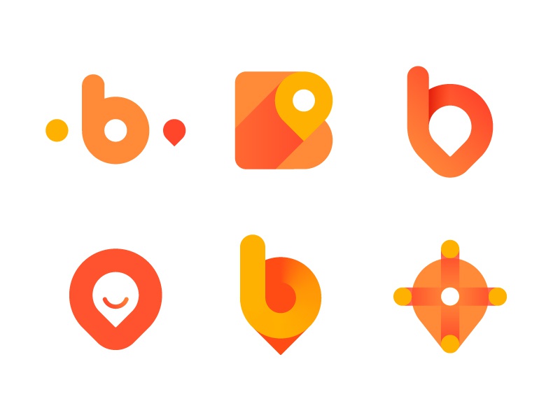 Logo concepts for all-in-one ride hailing app  for sale  pin social mi.jpg