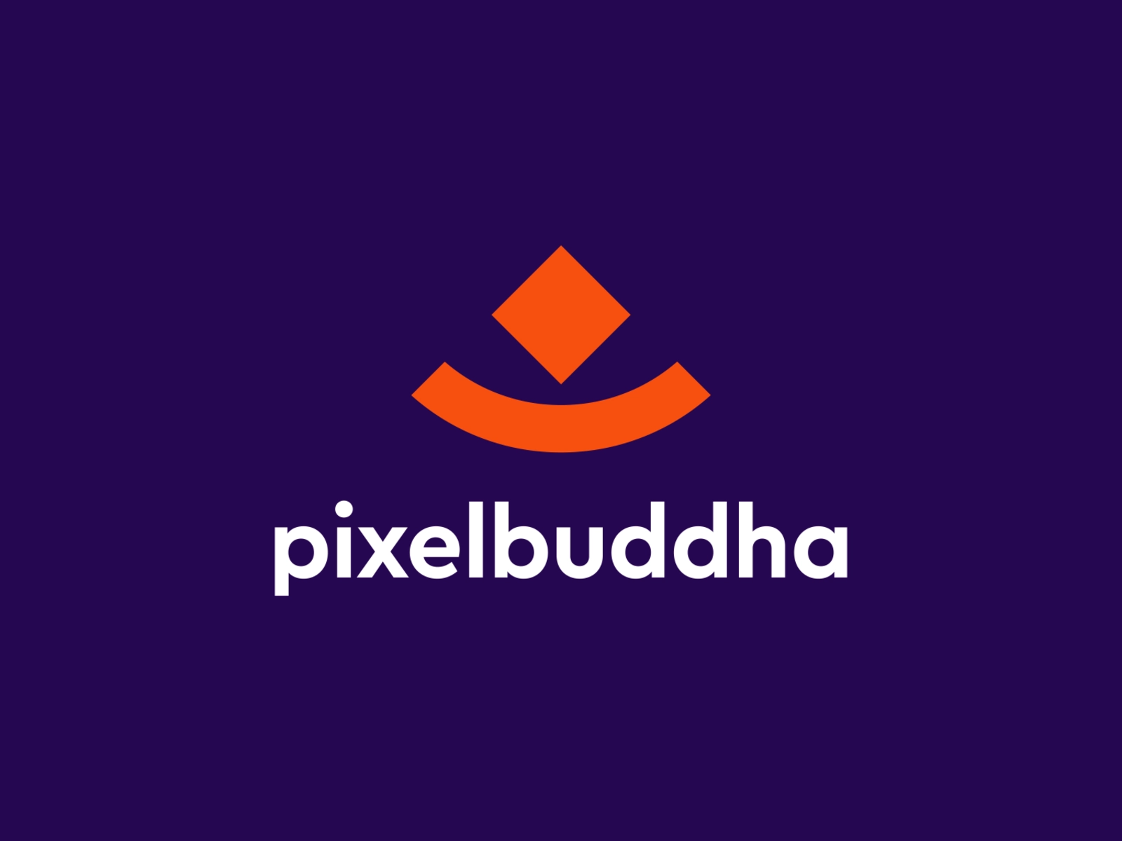 Pixelbuddha logo concept human abstract peace studio pixel smile yoga.webp