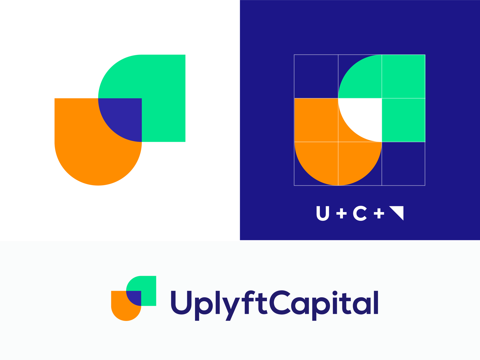 U + C + Arrow logo concept for UplyftCapital mark cryptocurrency moder.png