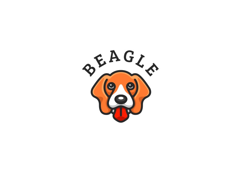 Beagle flat designer kreatank vector mark brand identity logo design d.jpg