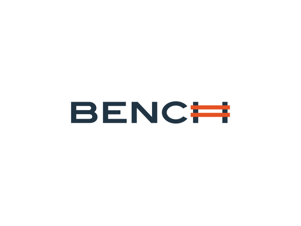 BENCH typography creatank simple flat park chair design logo creative.webp