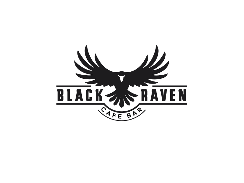 Black Raven Cafe Bar branding brand identity logo design kreatank vint.png