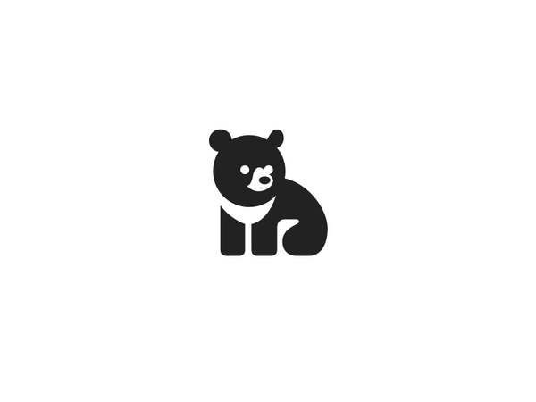 Blackbear mark cute kreatank design logo negative space teddy blackbea.webp