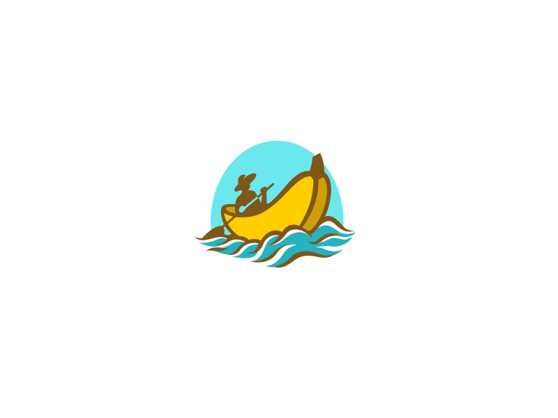 Boatman  Banana sea ocean kreatank creative illustration logo banana b.jpg