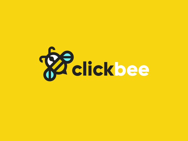 clickbee iconic cute flat app web tech kreatank playful creative logo.webp