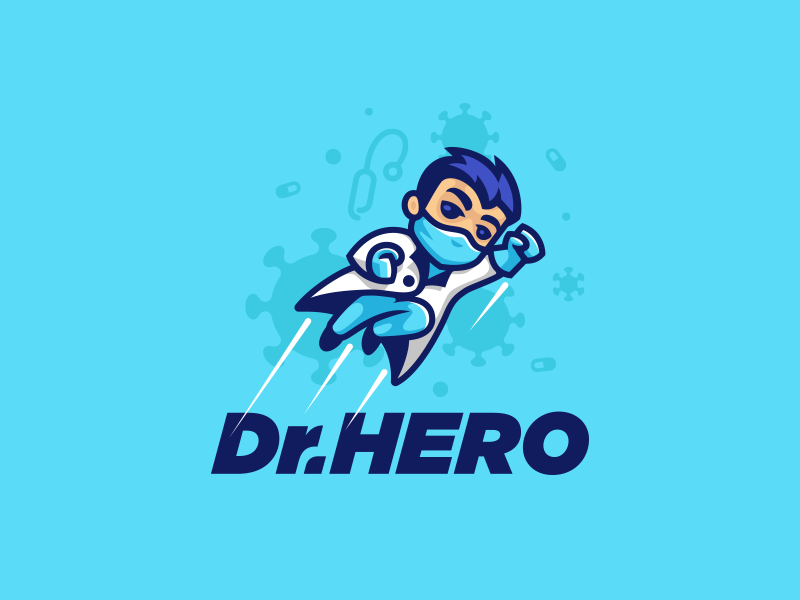 Dr Hero superhero kreatank creative illustration covid19 mascot charac.png