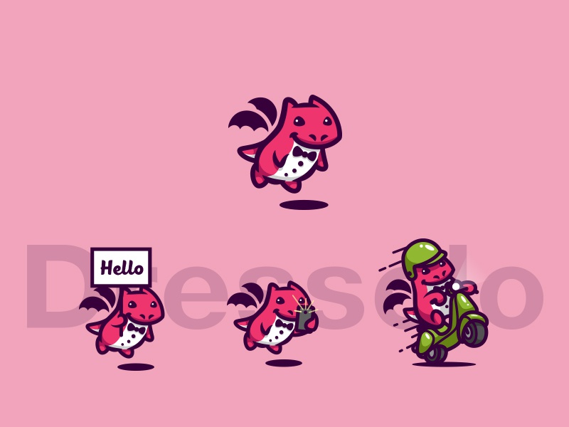 Dressclo dragon logo creatank creative kreatank character mascot logo.jpg