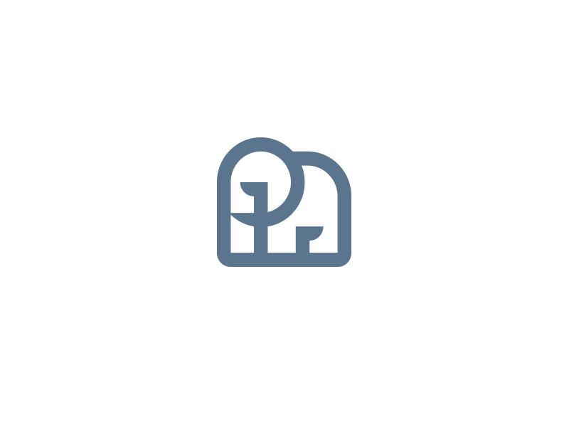 Elephant illustration icon digital corporate cute abstract mammoth kre.png