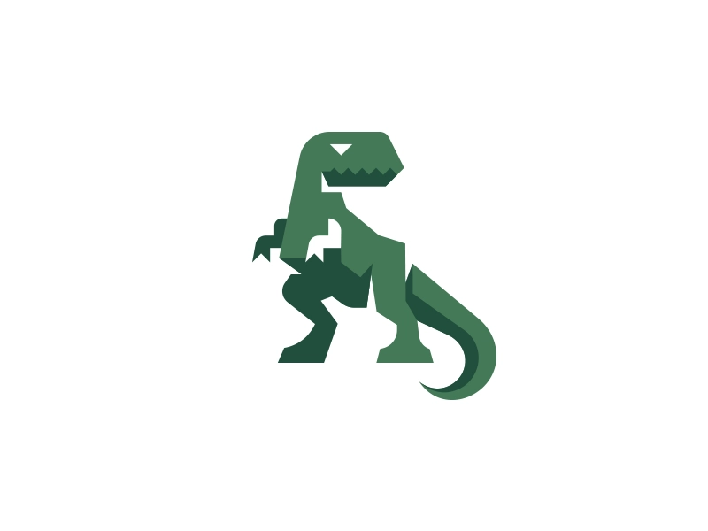 Geometric T-Tex illustration kreatank geometric flat logo dinosaur din.webp