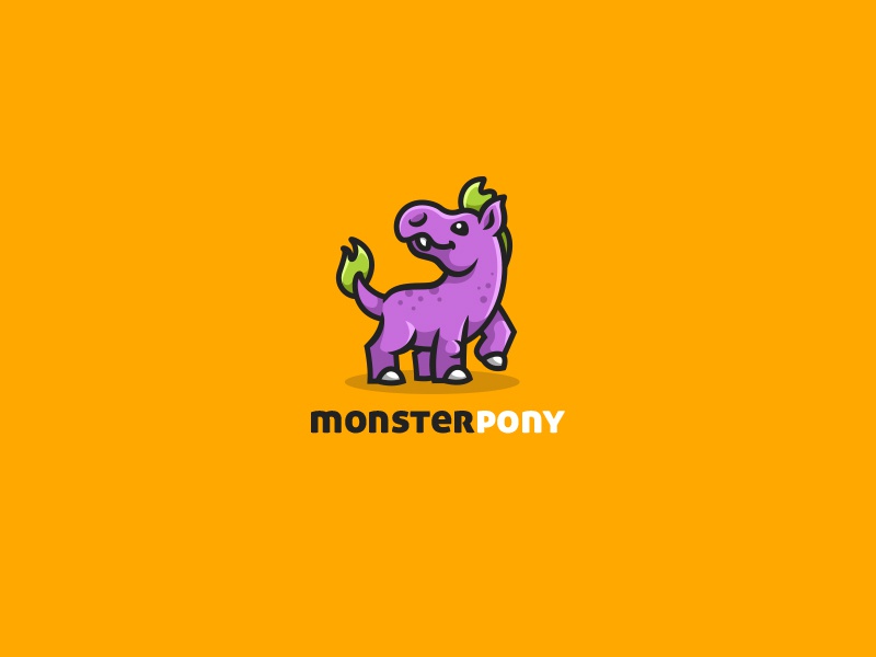 Monster Pony creative kreatank character logo horse mascot playful swe.jpg