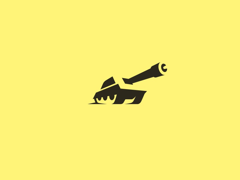 Negative-space tank illustration brand identity kreatank creative desi.jpg