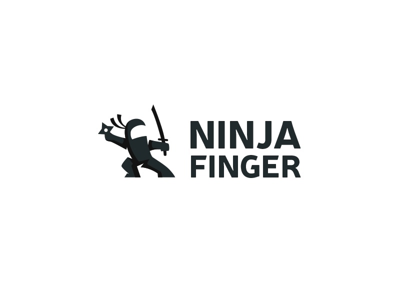 Ninja Finger kreatank negative space creative mascot character finger.jpg