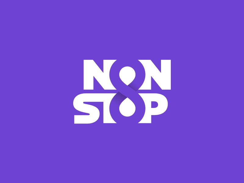 Non Stop purple location pin gradient design smart creative clever neg.webp