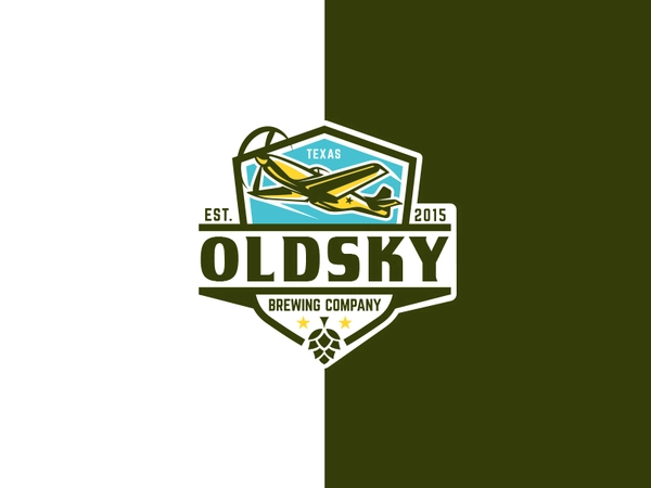 OldSky brewery beer creatank kreatank logo design vintage emblem wwll.webp