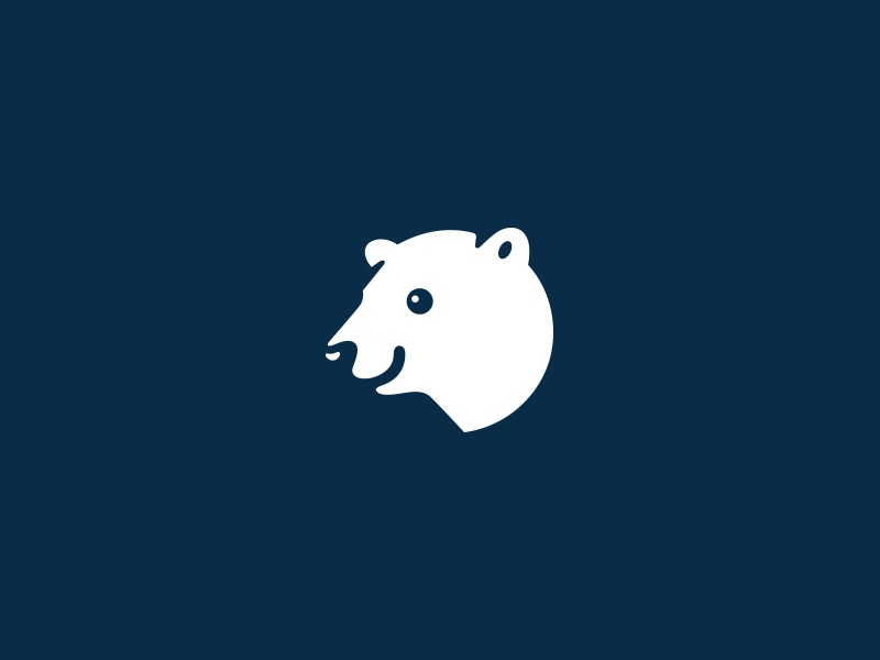 Polar Bear circle kreatank cute flat illustration snow white head logo.jpg