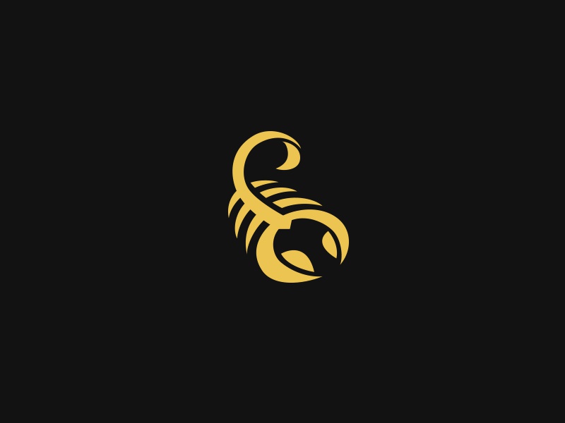 Scorpion kreatank creative gold simple abstract logo scorpion.jpg