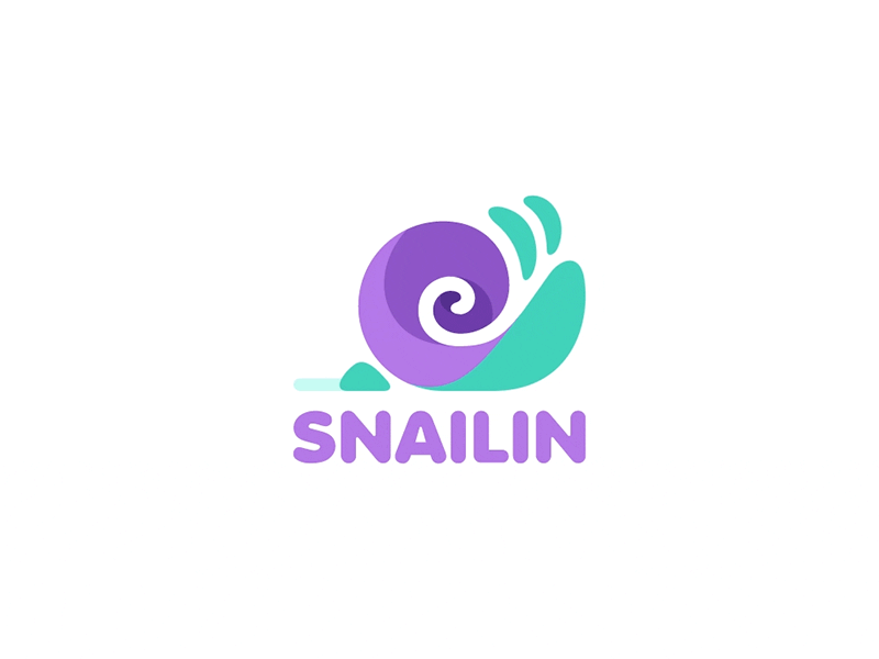 Snailin gif animation kreatank creative illustration logo flat spin sp.gif