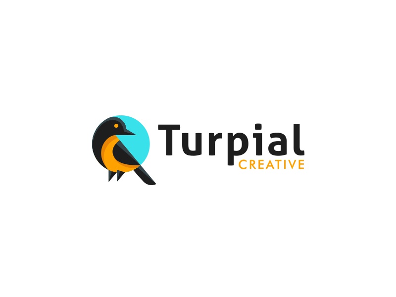 Turpial bird flat logo circle kreatank design creative flat logo bird.jpg