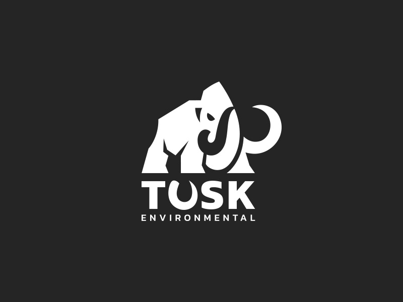 Tusk Environmental kreatank negative space elephant logo mamut mammoth.jpg