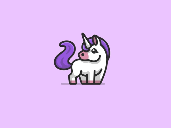 Unicorn kreatank illustration playful character mascot logo horse swee.webp