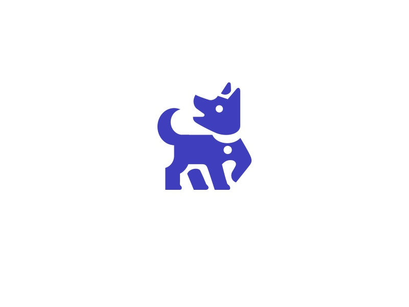 Woof-Woof! dog walking kreatank vet pet flat negative space logo puppy.jpg