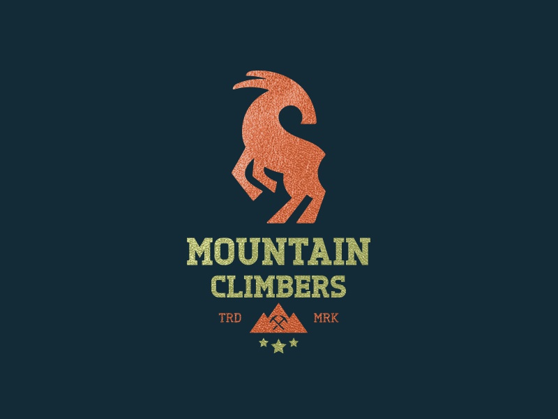 Mountain Climbers identity branding animal ibex mountain vintage symbo.jpg