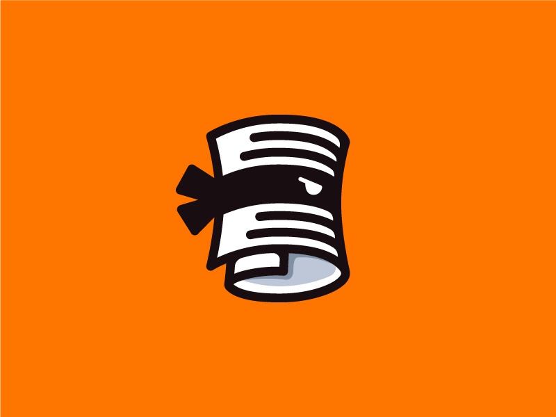 NewsNinja identity branding news papers papers news ninja symbol mark.jpg