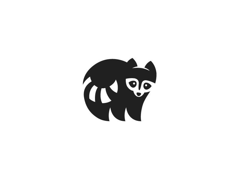 Raccoon space negative stoic sava inspiration raccoon symbol mark logo.jpg