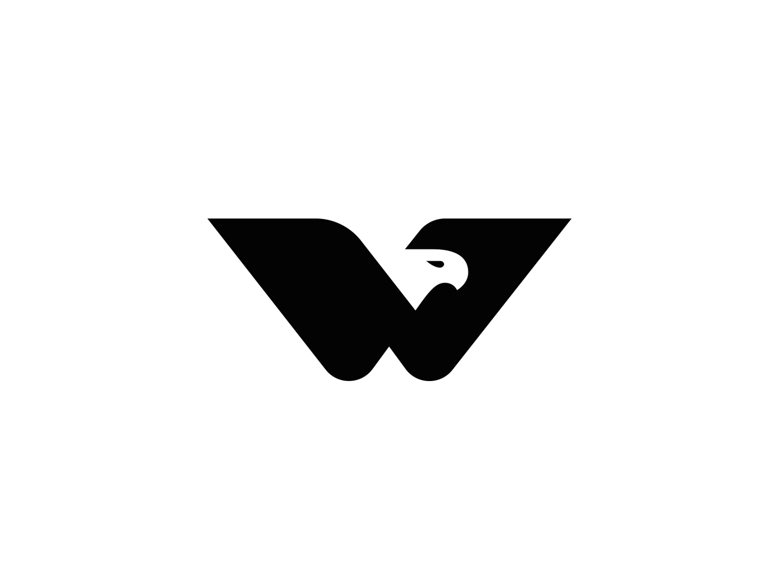 W Eagle negative-space negativespace negative space logo lettermark le.webp