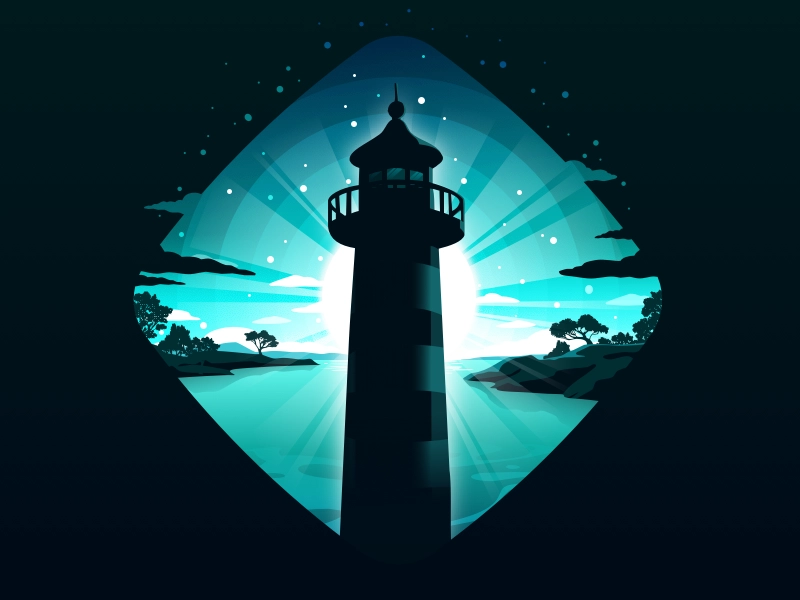 Big Lighthouse big trend ocean sea horizon forest negative landscape n.webp