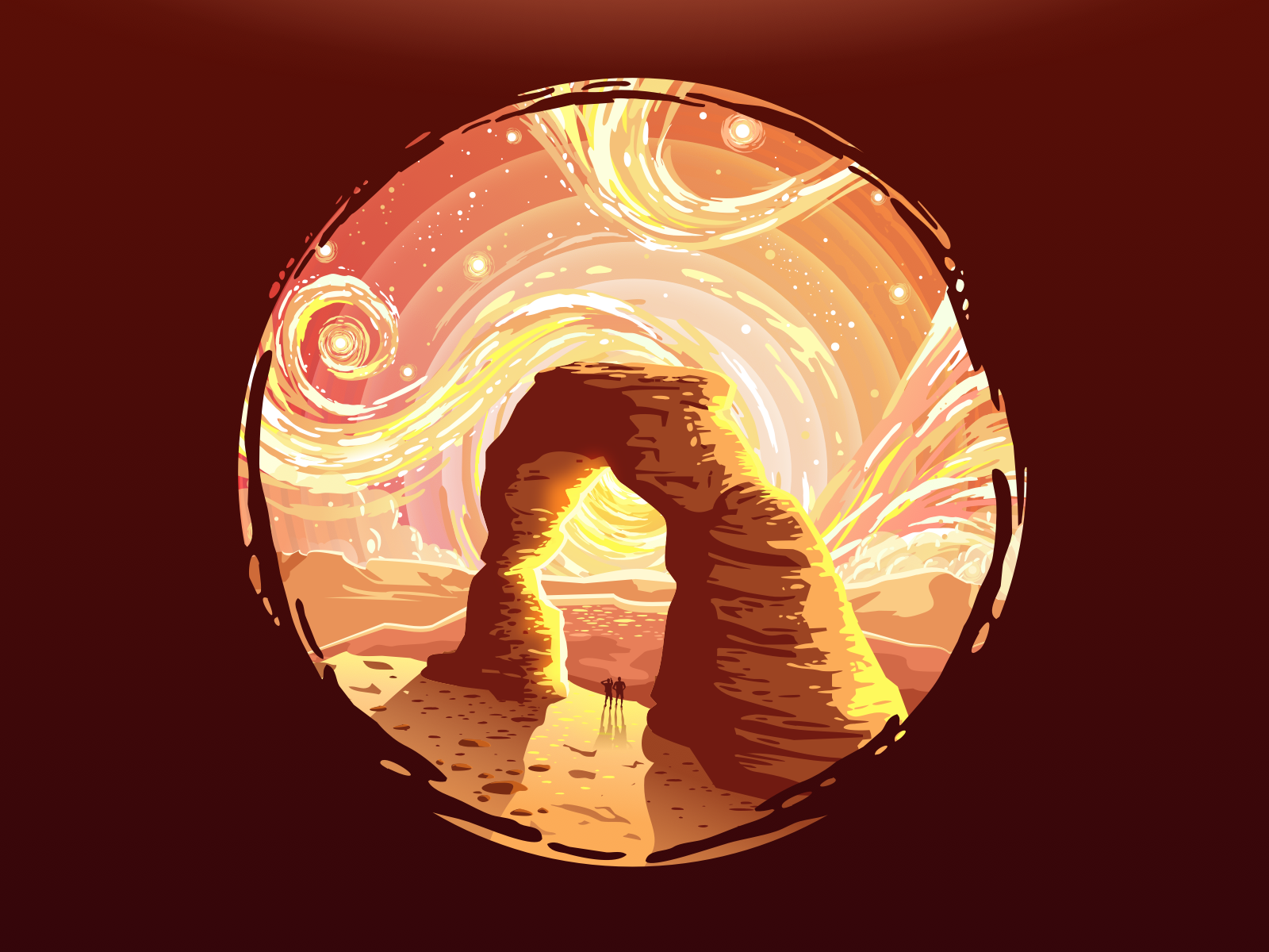 Arches orange national park delicate arch smear grain scenery usa impr.webp